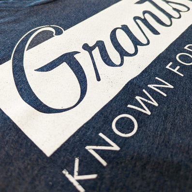 W.T. Grants Stores T-Shirt Detail Left Dark Blue