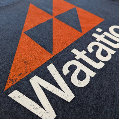 Mount Watatic Ski Area Ashby Massachusetts T-Shirt Detail Left Dark Blue