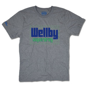 Wellby Super Drug Stores Maine New England T-Shirt Front Gray