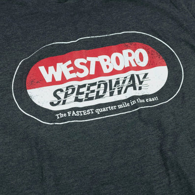 Westboro Speedway Massachusetts T-Shirt Detail Dark Gray