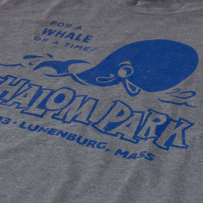 Whalom Park Lunenburg Massachusetts T-Shirt Detail 
Right Gray