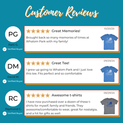 Whalom Park Lunenburg Massachusetts T-Shirt Reviews