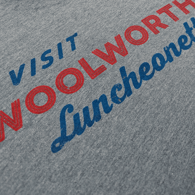 Woolworth's Luncheonette T-Shirt Detail Left