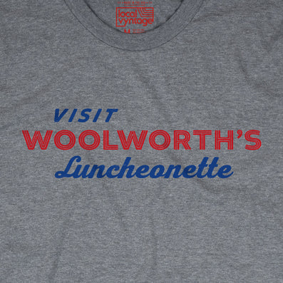 Woolworth's Luncheonette T-Shirt Graphic Gray