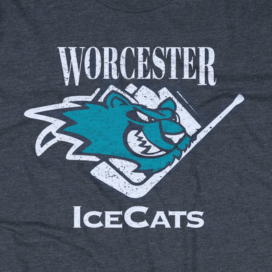 Worcester IceCats Hockey Massachusetts T-Shirt Graphic Dark Blue