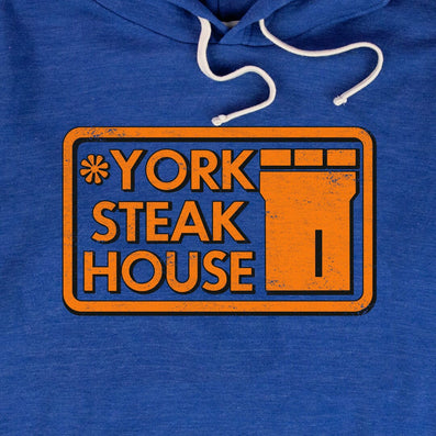 York Steak House Hoodie Graphic Cobalt Blue