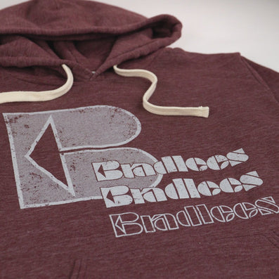 Bradlees Hoodie Detail Burgundy