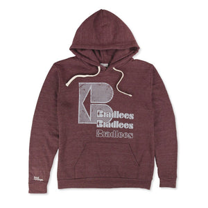 Bradlees Hoodie Front Burgundy