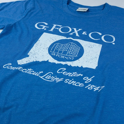 G. Fox Connecticut T-Shirt Detail Bright Blue