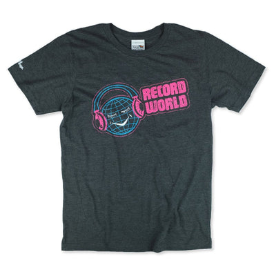 Record World T-Shirt Front Dark Gray