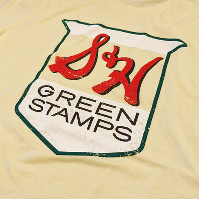 S&H Green Stamps T-Shirt Detail Faded Yellow