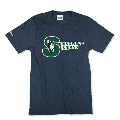 Springfield Indians T-Shirt Front Dark Blue