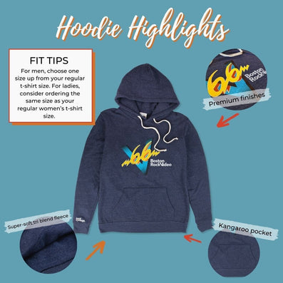 V66 Boston Rock Video Hoodie Highlights Dark Blue