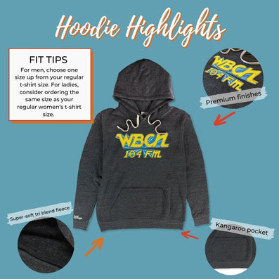 WBCN Boston Hoodie Highlights Dark Gray