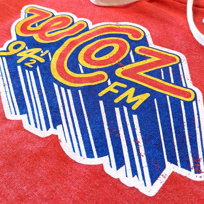 WCOZ 95.4 Boston Hoodie Detail Right Red