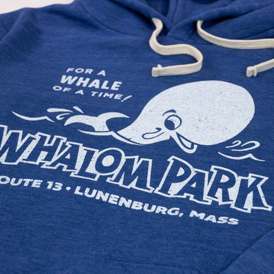 Whalom Park Hoodie Detail Cobalt Blue