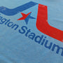 Arlington Stadium Texas T-Shirt Detail Right Light Blue
