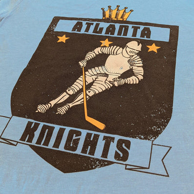 Atlanta Knights Atlanta Georgia T-Shirt Detail Light Blue