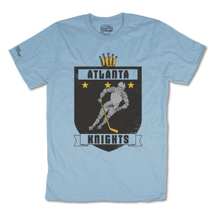 Atlanta Knights Atlanta Georgia T-Shirt Front Light Blue