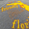 Be A Friendly Floridian T-Shirt Detail Left Gray