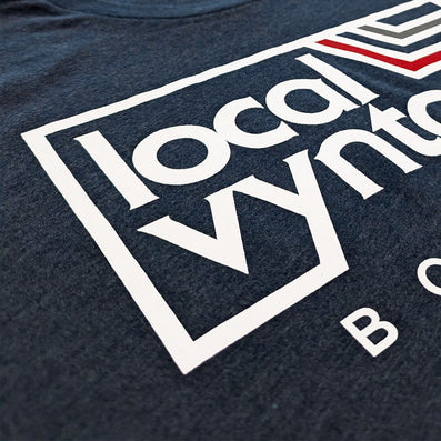 Local Vyntage Boston T-Shirt Detail Left Dark Blue