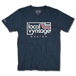 Local Vyntage Boston T-Shirt Front Dark Blue