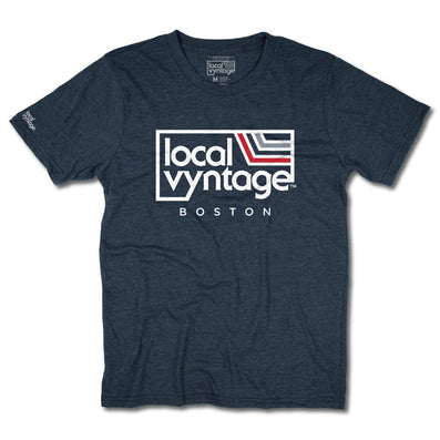 Local Vyntage Boston T-Shirt Front Dark Blue