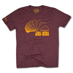 Bridgeport Jai Alai Connecticut T-Shirt Front Burgundy