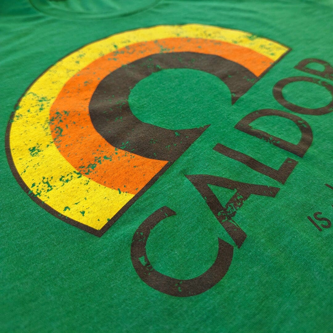 Caldor Discount Department Store T-Shirt Detail Left Green