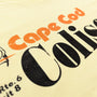 Cape Cod Coliseum Massachusetts T-Shirt Detail Left Faded Yellow