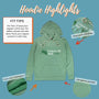 Century III Mall Hoodie Highlights Faded Green
