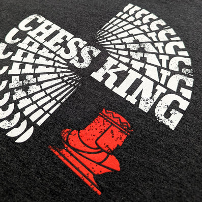 Chess King T-Shirt Detail Right Dark Gray