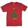Clover Christmas Tree T-Shirt Front Red