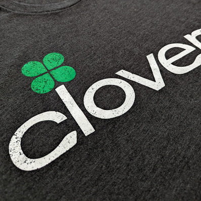 Clover Discount Department Store T-Shirt Detail Left Dark Gray