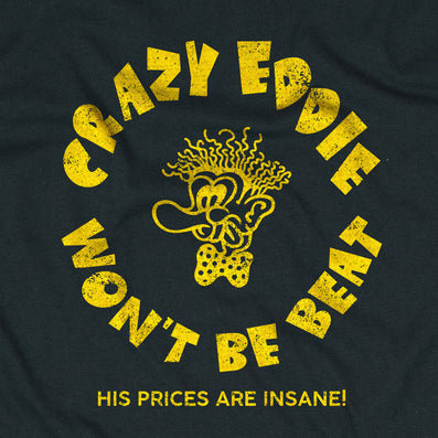 Crazy Eddie Electronics Store T-Shirt Graphic Black