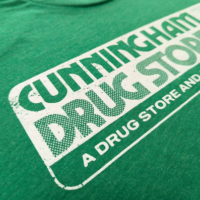 Cunningham Drug Stores T-Shirt Detail Left Green