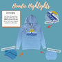 Fotomat Hoodie Highlights Sky Blue
