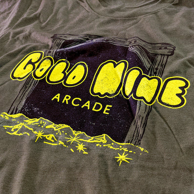 Gold Mine Arcade T-Shirt Detail Brown
