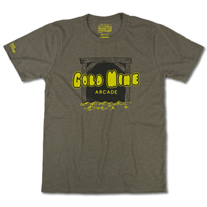 Gold Mine Arcade T-Shirt Front Brown