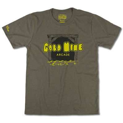 Gold Mine Arcade T-Shirt Front Brown