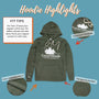 Great Woods Hoodie Highlights Forest Green