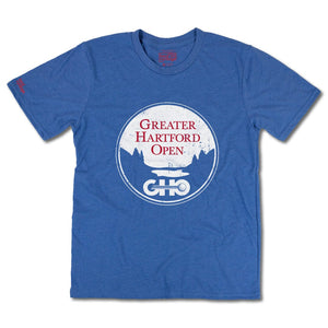 Greater Hartford Open The GHO Connecticut T-Shirt Front Bright Blue