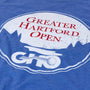 Greater Hartford Open The GHO Connecticut T-Shirt Detail Bright Blue