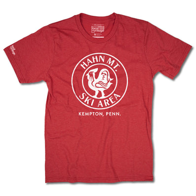 Hahn Mt. Ski Area Kempton Pennsylvania T-Shirt Front Red