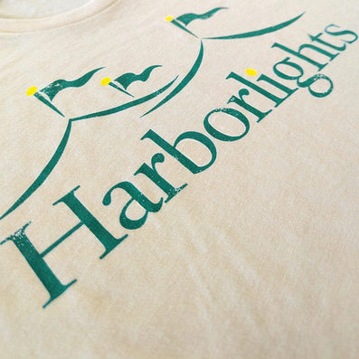 Harborlights Amphitheater Boston Massachusetts T-Shirt Detail Left Beige