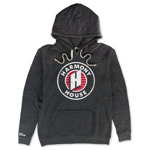 Harmony House Michigan Hoodie Front Dark Gray