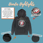 Harmony House Michigan Hoodie Highlights Dark Gray