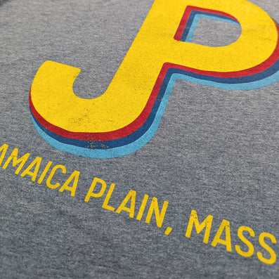 Jamaica Plain JP Massachusetts T-Shirt Detail Subtext Gray
