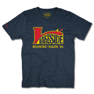 Lakeside Park Amusement Park Roanoke Salem Virginia T-Shirt Front Dark Blue
