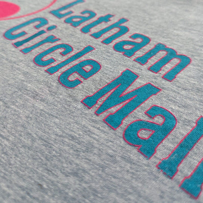 Latham Circle Mall Latham Albany New York T-Shirt Detail Right Light Gray